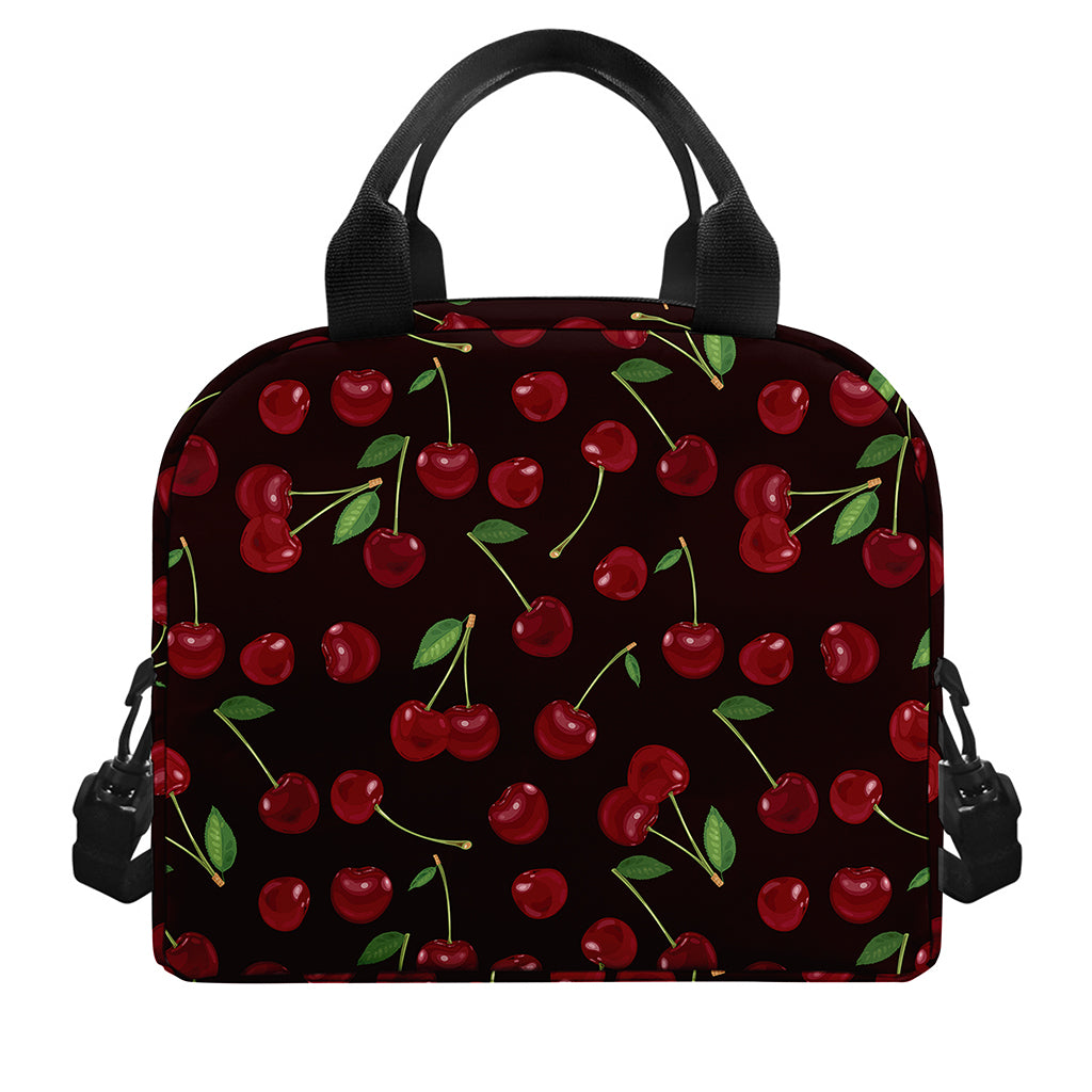 Cherry Fruit Pattern Print Insulated Lunch Bag