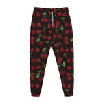 Cherry Fruit Pattern Print Jogger Pants