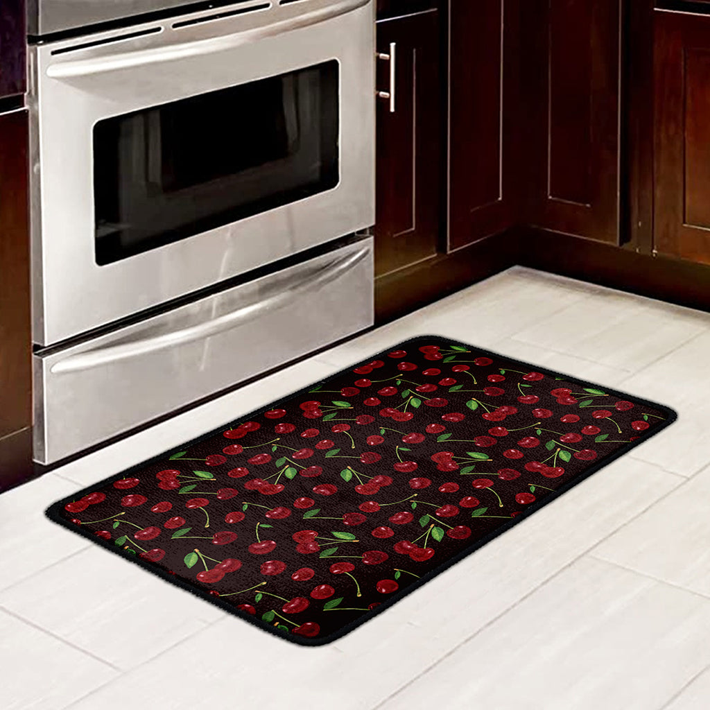 Cherry Fruit Pattern Print Kitchen Mat