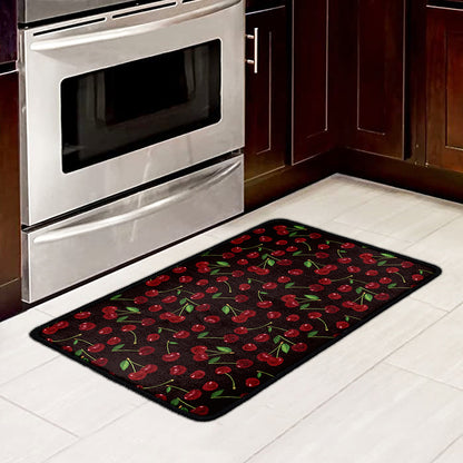 Cherry Fruit Pattern Print Kitchen Mat