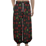 Cherry Fruit Pattern Print Lantern Pants