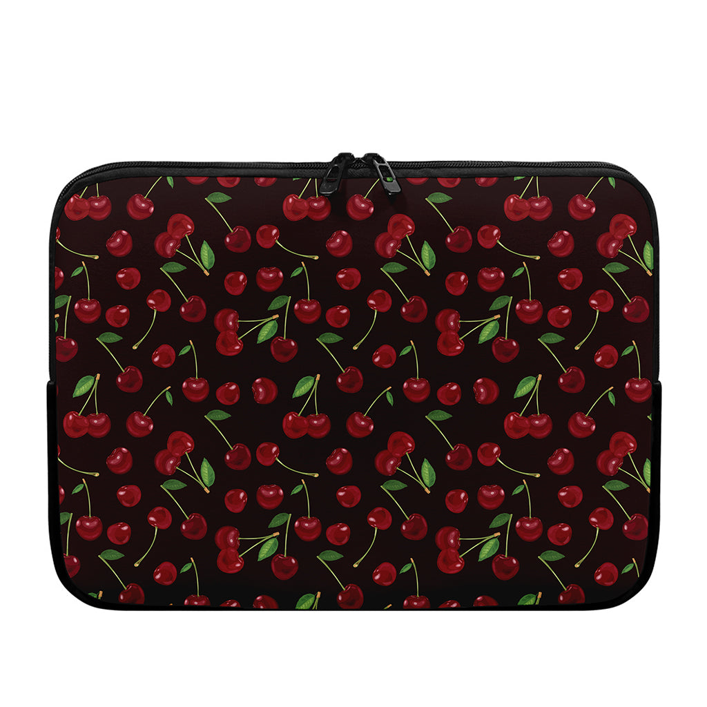 Cherry Fruit Pattern Print Laptop Sleeve