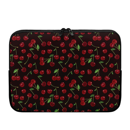 Cherry Fruit Pattern Print Laptop Sleeve