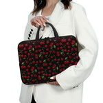 Cherry Fruit Pattern Print Laptop Sleeve With Handle