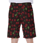 Cherry Fruit Pattern Print Men's Beach Shorts