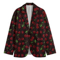 Cherry Fruit Pattern Print Men's Blazer