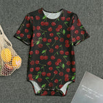 Cherry Fruit Pattern Print Men's Bodysuit