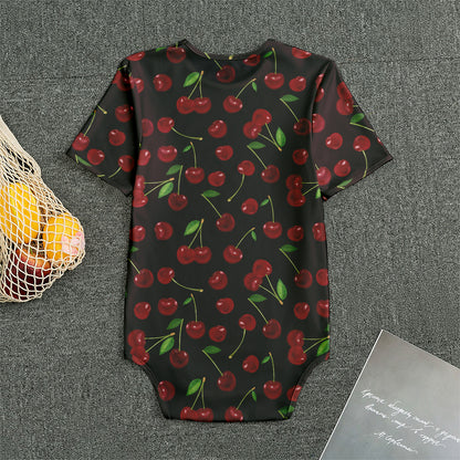 Cherry Fruit Pattern Print Men's Bodysuit