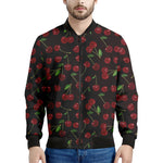 Cherry Fruit Pattern Print Men's Bomber Jacket