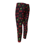 Cherry Fruit Pattern Print Men's Compression Pants