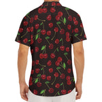 Cherry Fruit Pattern Print Men's Deep V-Neck Shirt