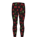 Cherry Fruit Pattern Print Men's Leggings