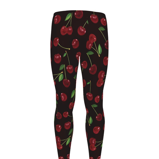 Cherry Fruit Pattern Print Men's leggings