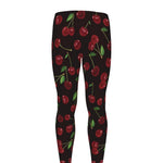 Cherry Fruit Pattern Print Men's leggings