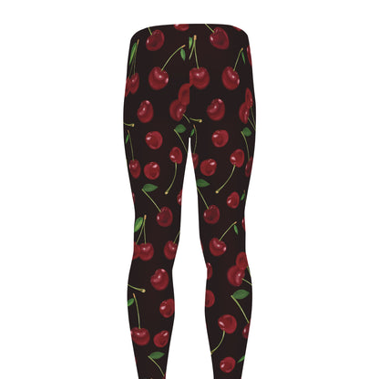 Cherry Fruit Pattern Print Men's leggings