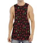 Cherry Fruit Pattern Print Men's Muscle Tank Top