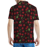Cherry Fruit Pattern Print Men's Polo Shirt