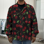 Cherry Fruit Pattern Print Men's Shirt Jacket