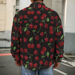 Cherry Fruit Pattern Print Men's Shirt Jacket