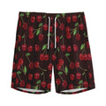 Cherry Fruit Pattern Print Men's Athletic Shorts