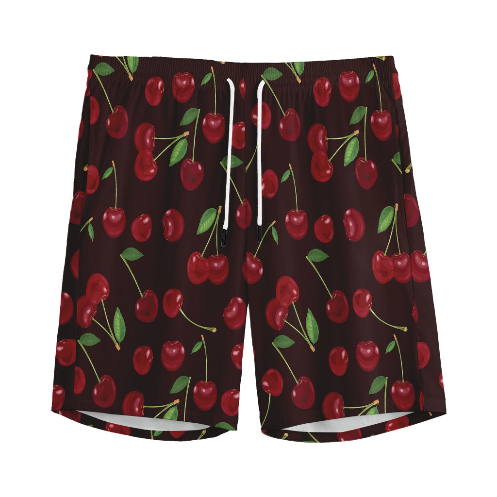 Cherry Fruit Pattern Print Men's Sports Shorts