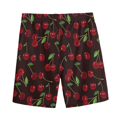 Cherry Fruit Pattern Print Men's Sports Shorts