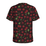 Cherry Fruit Pattern Print Men's Sports T-Shirt