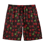 Cherry Fruit Pattern Print Men's Swim Trunks