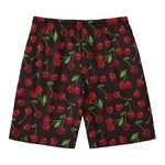 Cherry Fruit Pattern Print Men's Swim Trunks