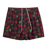 Cherry Fruit Pattern Print Mesh Shorts
