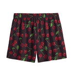 Cherry Fruit Pattern Print Mesh Shorts