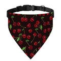 Cherry Fruit Pattern Print Over The Collar Dog Bandana