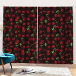 Cherry Fruit Pattern Print Pencil Pleat Curtains