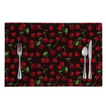 Cherry Fruit Pattern Print Placemat