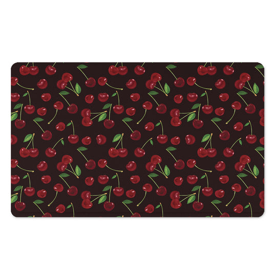 Cherry Fruit Pattern Print Polyester Doormat