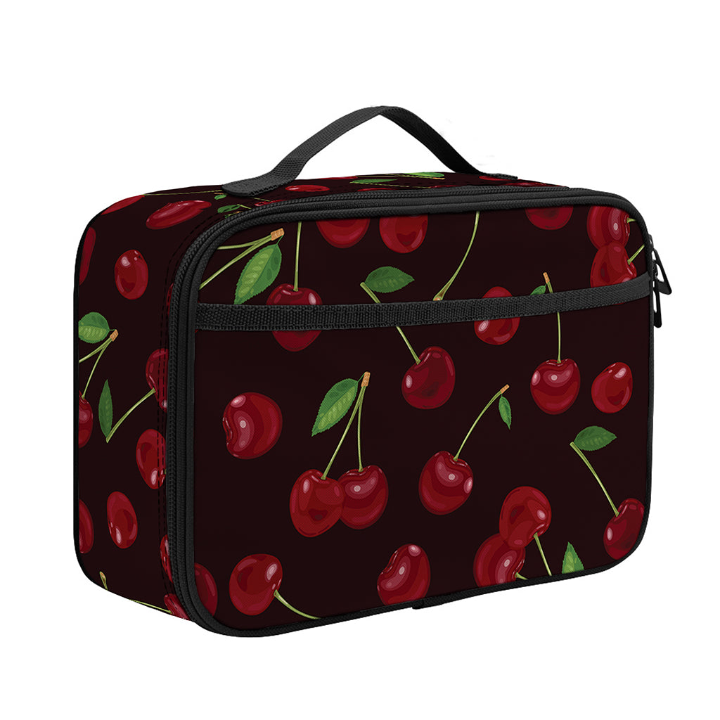 Cherry Fruit Pattern Print Portable Lunch Bag