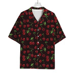 Cherry Fruit Pattern Print Rayon Hawaiian Shirt