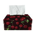 Cherry Fruit Pattern Print Rectangle Tissue Box Cover