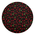 Cherry Fruit Pattern Print Round Blanket