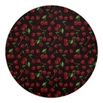 Cherry Fruit Pattern Print Round Blanket