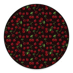 Cherry Fruit Pattern Print Round Floor Mat