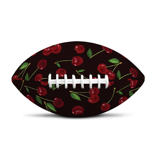 Cherry Fruit Pattern Print Rugby Ball