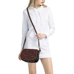 Cherry Fruit Pattern Print Saddle Bag