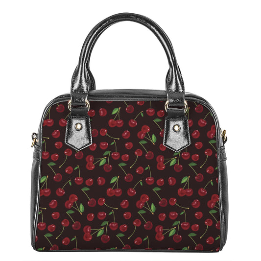 Cherry Fruit Pattern Print Shoulder Handbag