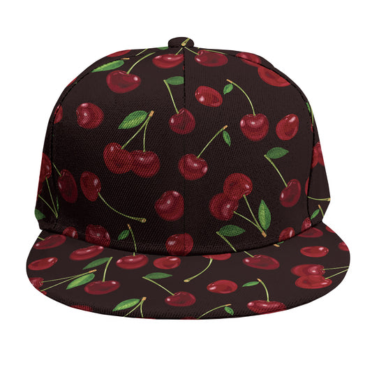 Cherry Fruit Pattern Print Snapback Cap