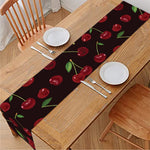 Cherry Fruit Pattern Print Table Runner