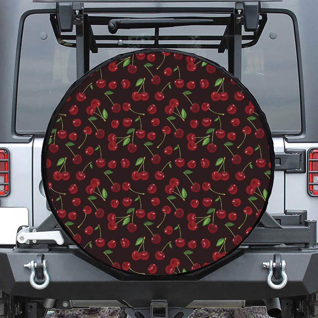 Cherry Fruit Pattern Print Tire Cover