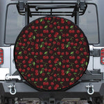 Cherry Fruit Pattern Print Tire Cover