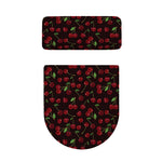 Cherry Fruit Pattern Print Toilet Lid And Tank Cover Set