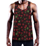 Cherry Fruit Pattern Print Training Tank Top